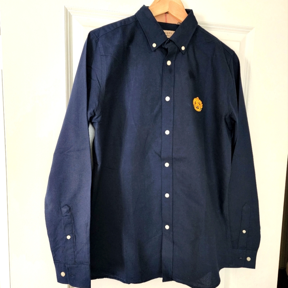 Burberry Mens shirt M size Navy Blue